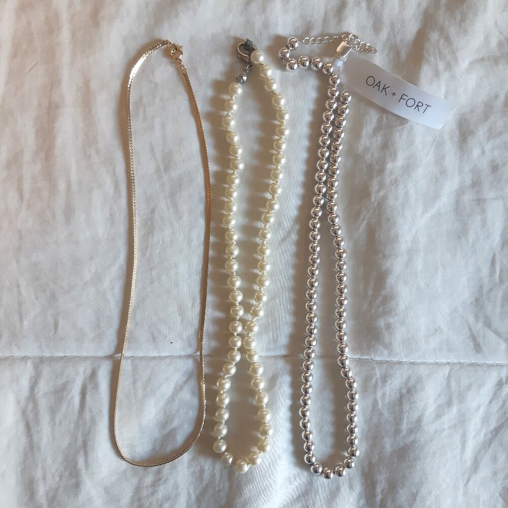 2/$30 - Necklace Bundle - Oak + Fort, Aldo, Claires